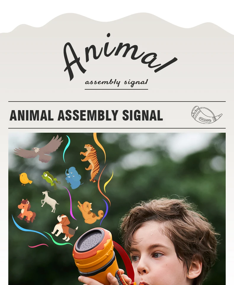 Silbato electrónico infantil con sonidos de animales
