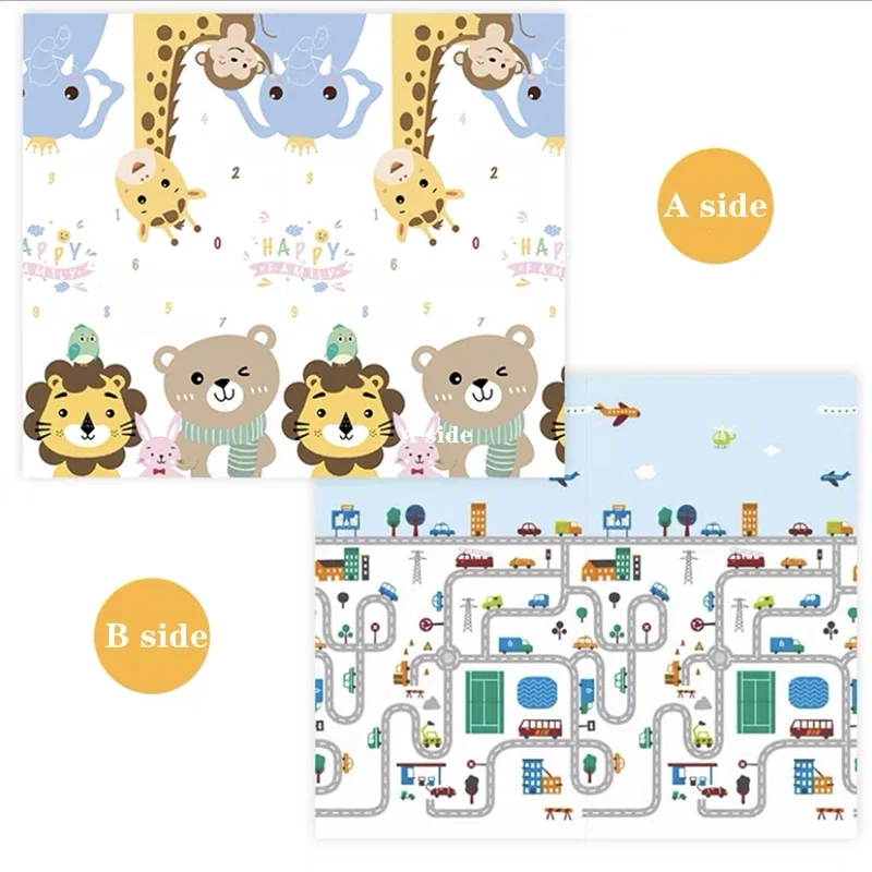 Alfombra de juegos EPE para bebés con puzzles y dibujos animados - imagen 3