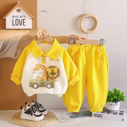 Conjunto de otoño para bebé: camiseta y pantalón con dibujos animados