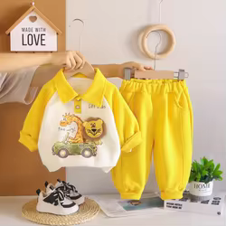 Conjunto de otoño para bebé: camiseta y pantalón con dibujos animados