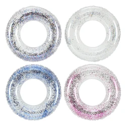 Anillo de natación transparente con lentejuelas para piscina