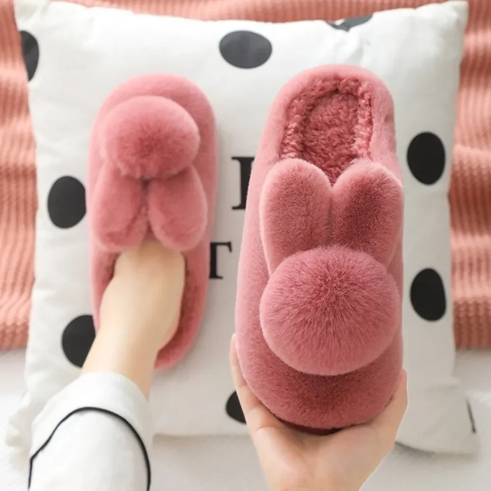 Zapatillas de invierno mujer orejas de conejo antideslizantes - imagen 4