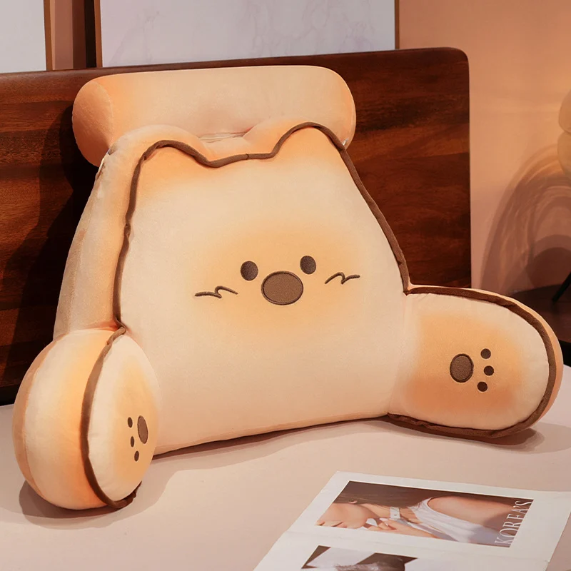 Almohada de peluche animal suave en forma de triángulo para cama