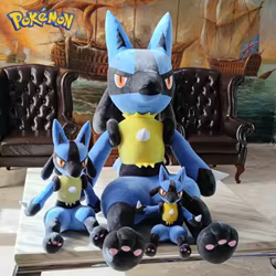 Peluche de Lucario Pokémon kawaii para dormitorio infantil