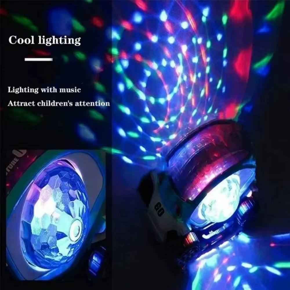 Coche de carreras luminoso 360° con música y luces LED - imagen 2