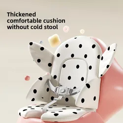 Trona de bebé plegable portátil con asiento acolchado ajustable