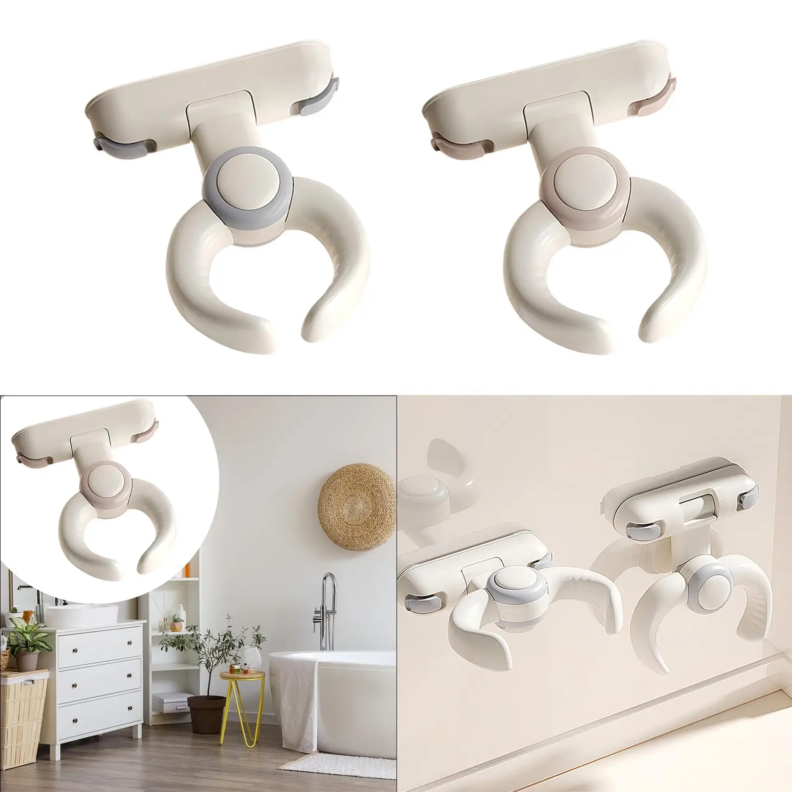 Soporte de baño ergonómico para bebé con asas suaves ajustables para ducha - imagen 4