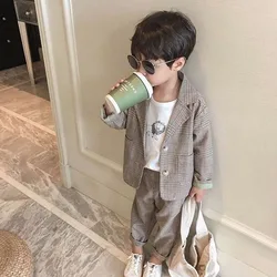 MILANCEL traje a cuadros de primavera para niños – conjunto