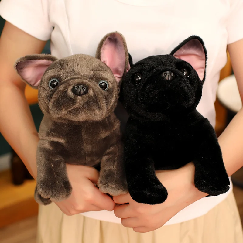 Peluche de bulldog realista suave para niños