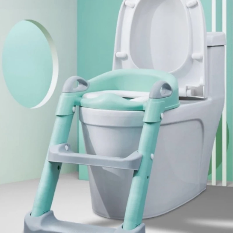 Asiento de inodoro infantil plegable con reposapiés antideslizantes - imagen 3