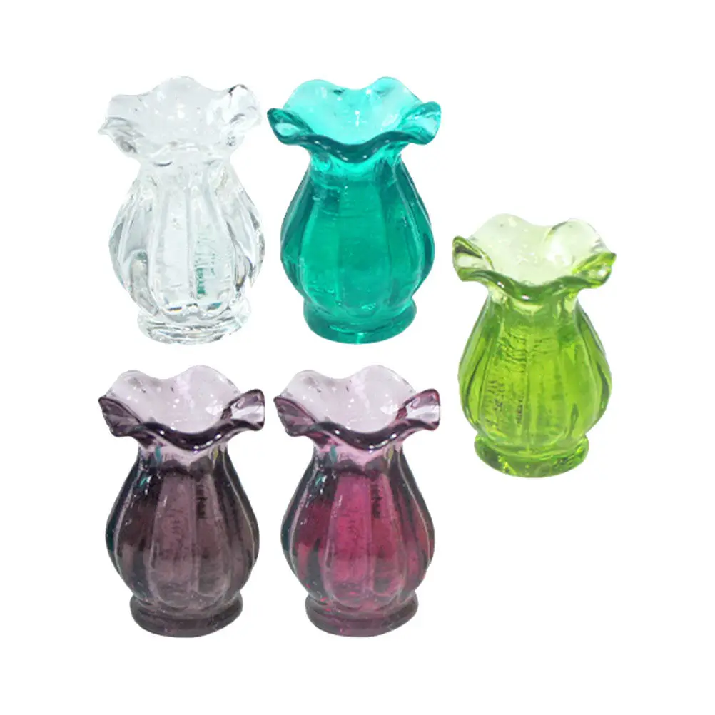 Mini jarrones para casa de muñecas: resina y cristal - imagen 5