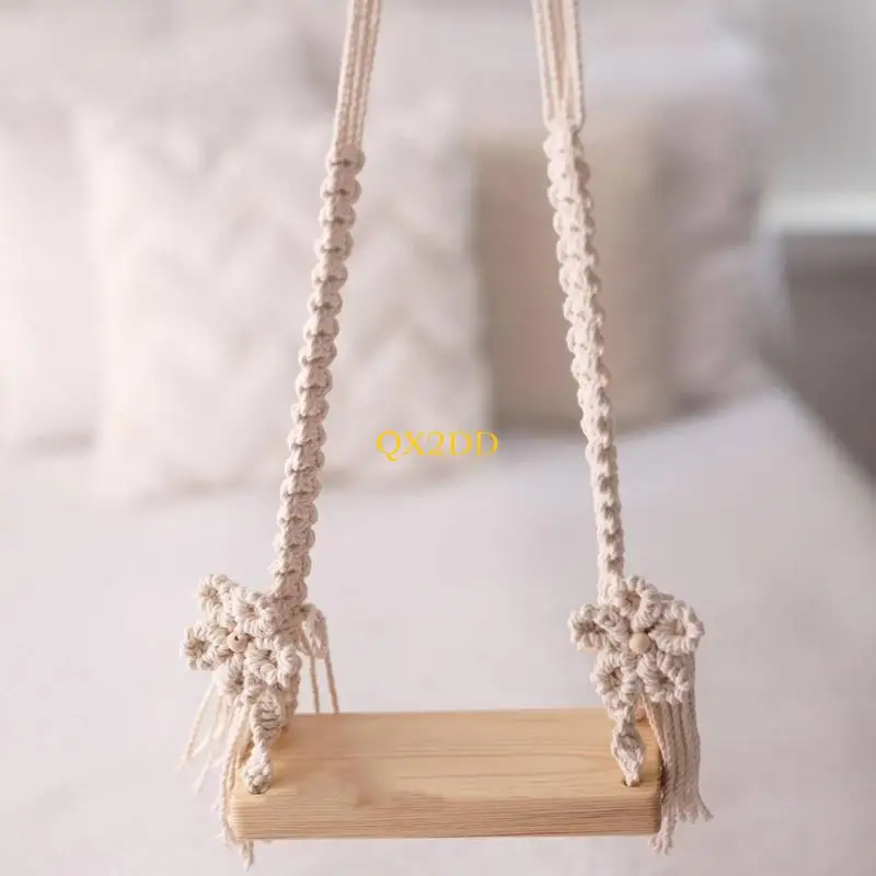 Asiento columpio de madera para recién nacidos, suave y seguro - imagen 3