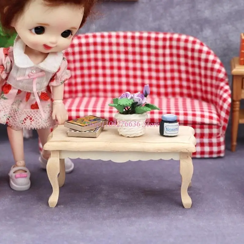 Muebles en miniatura de madera para sala de estar estilo café - imagen 3