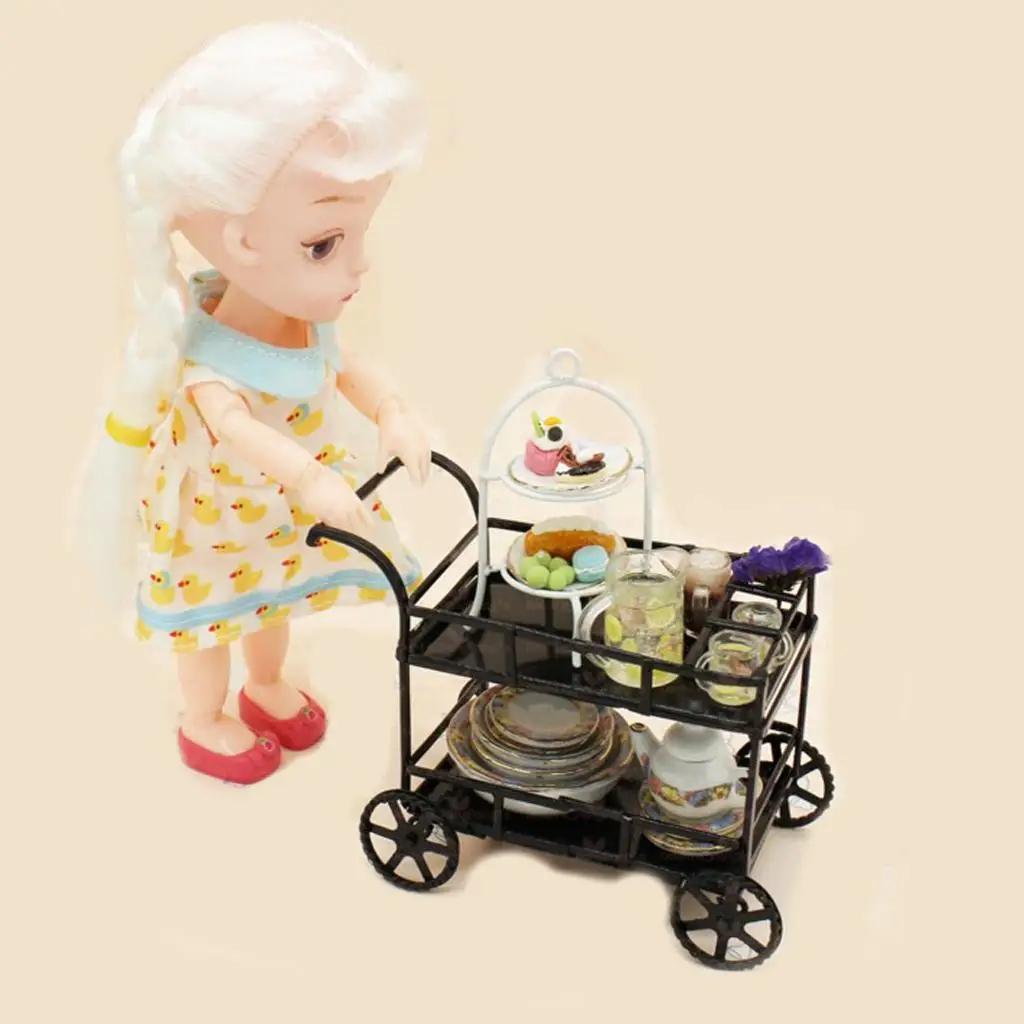 Carrito de comedor metálico para muñecas - imagen 3