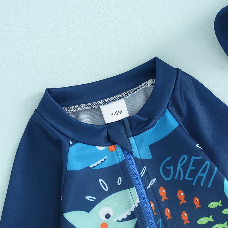 Bañador infantil manga larga con cremallera – Estampado peces - imagen 5
