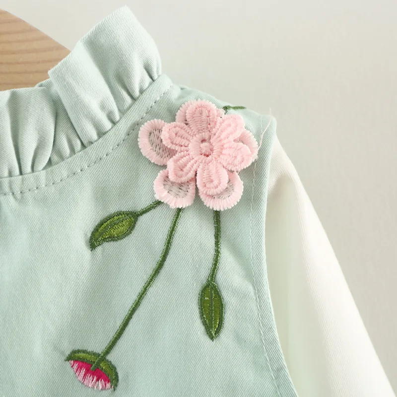 Vestido princesse avec fleurs pour fillette – Ceremonie et bapteme elegante - imagen 5