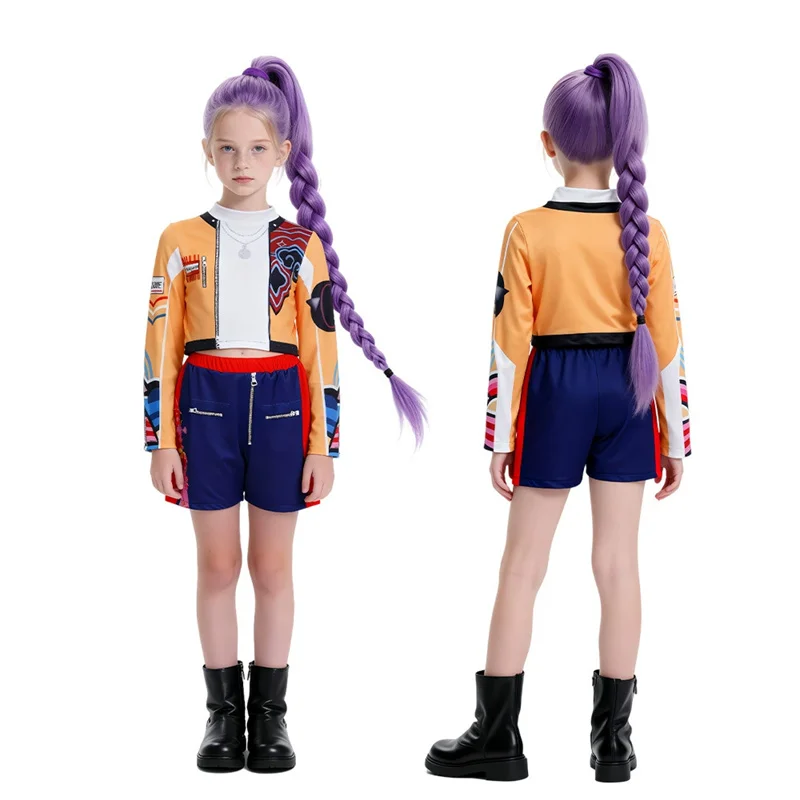 Disfraz de guerrero K-Pop Rumi para niños, traje de Carnaval - imagen 3