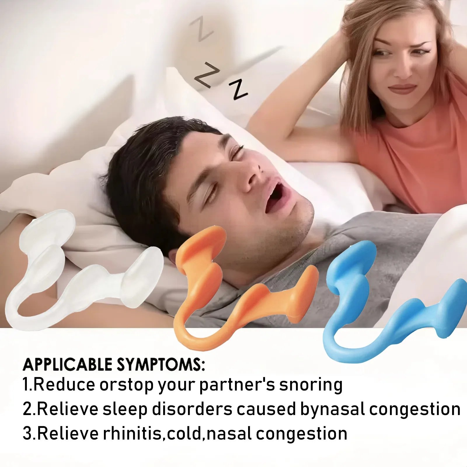 Clip nasal antirronquidos de silicona para dormir - imagen 4