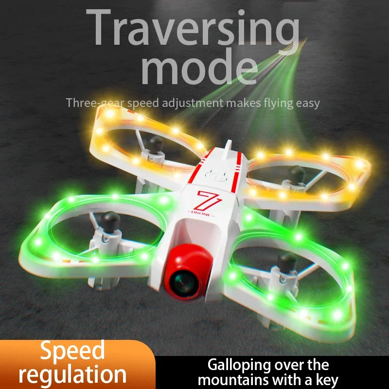 Drone RC con cámara profesional para fotos aéreas y luces de colores - imagen 4