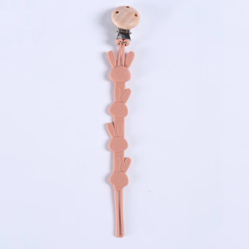 Cadena chupete silicona bebé forma conejo