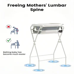 Kit de baño para bebé con pantalla térmica y espuma suave