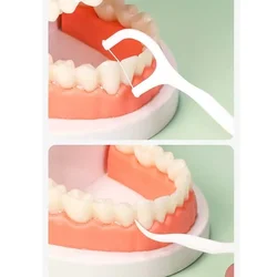 Hilo dental portátil en barra, palillos desechables suaves
