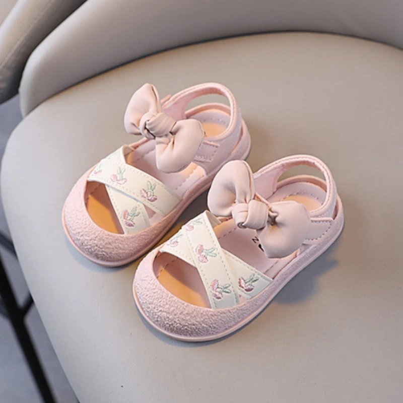 Sandalias de verano para niña con suela flexible y lazo - imagen 5