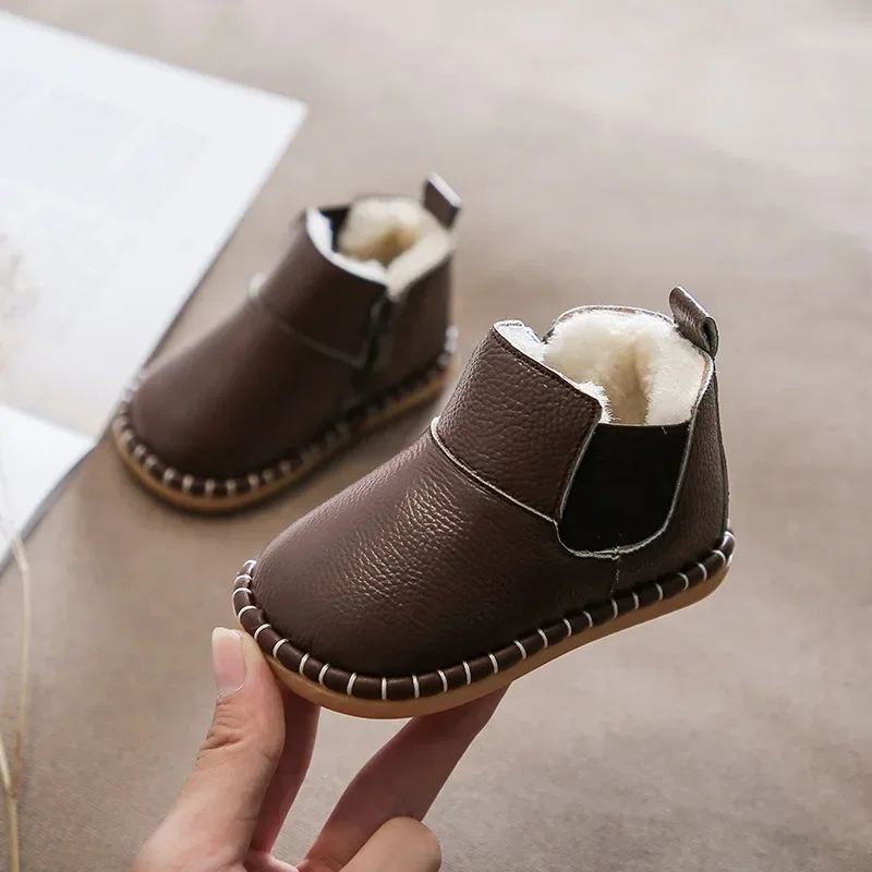 Botas de nieve infantiles impermeables con forro de felpa - imagen 5