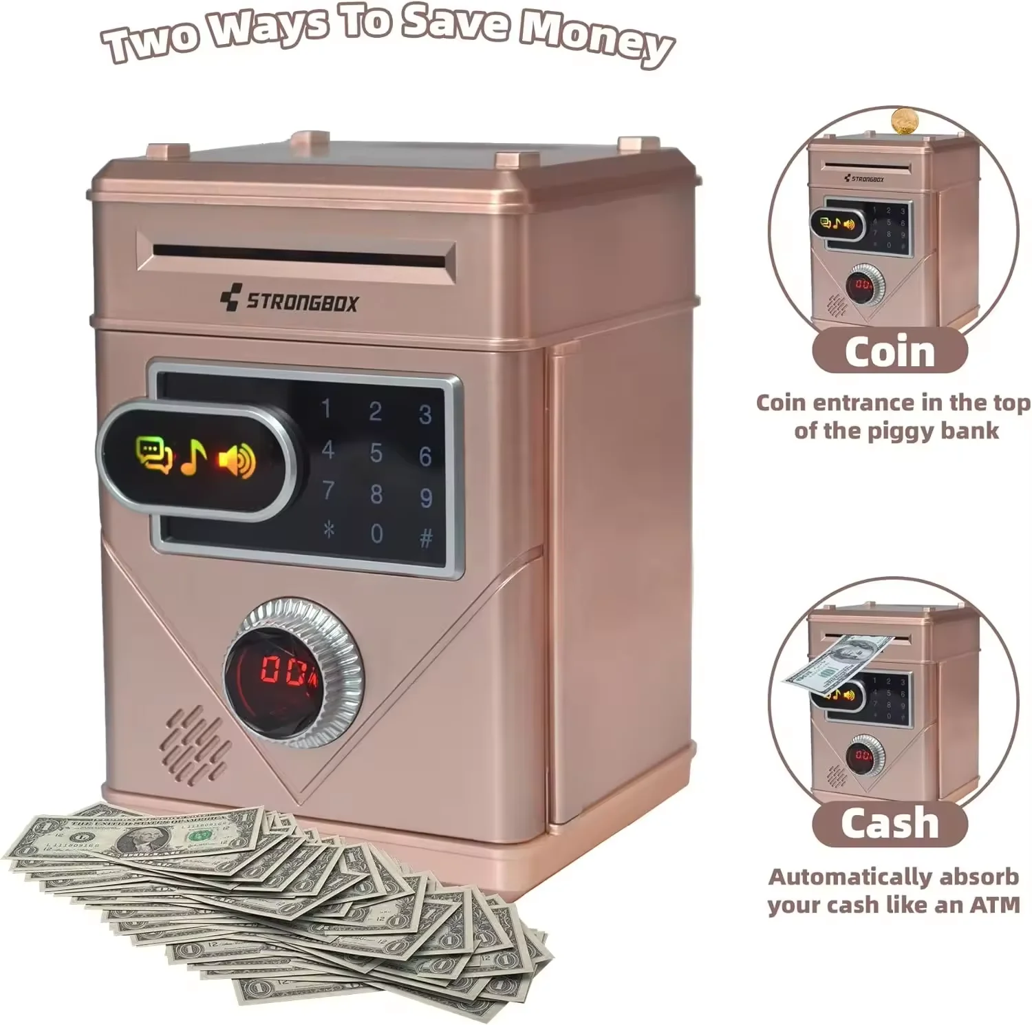 Hucha electrónica táctil – Ahorro seguro para niños