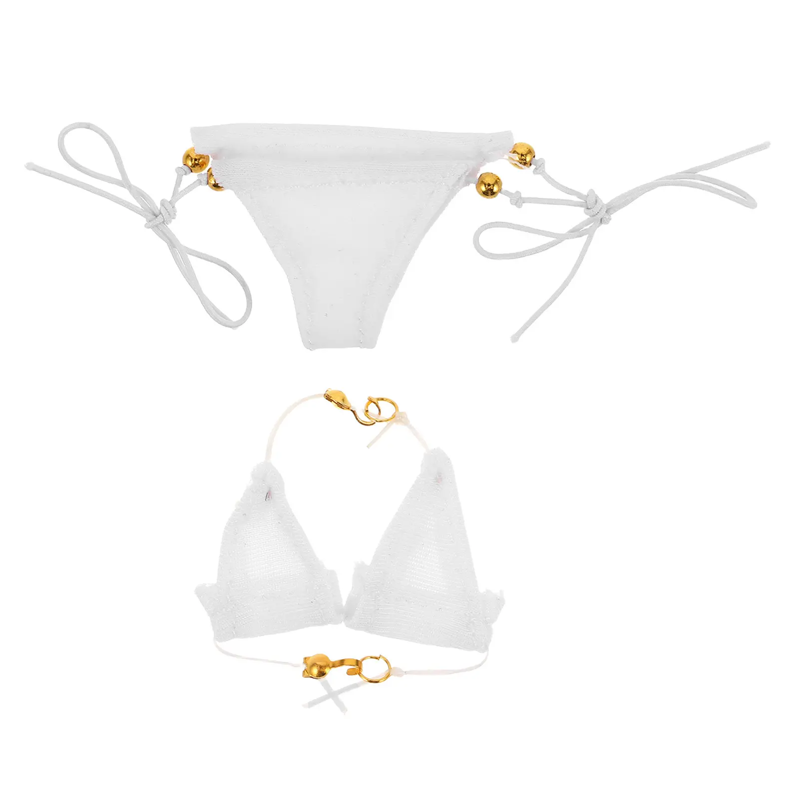 Bikini infantil blanco para juegos de verano