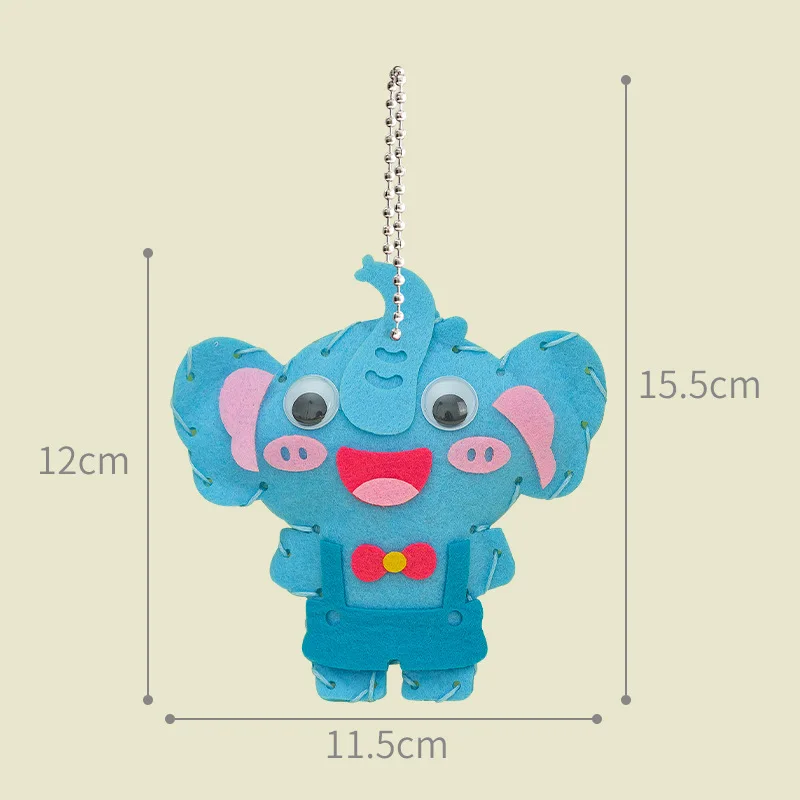 Llavero infantil animales estilo dibujos con kit de costura - imagen 2