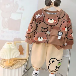 Ropa de otoño para bebé: camiseta y pantalón con dibujos animados