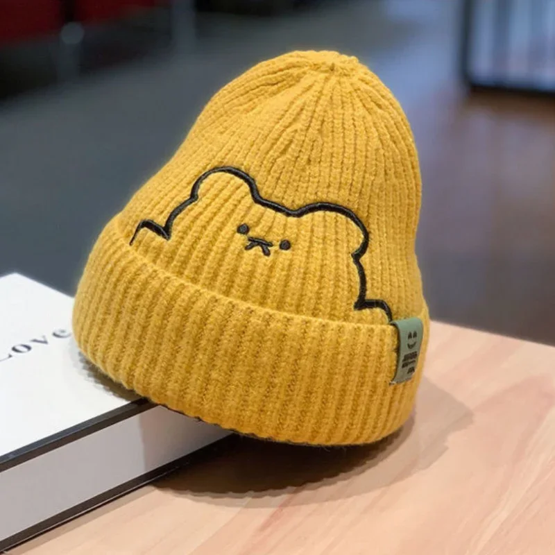 Gorro tejido con patrón de oso para bebé, cálido y cómodo - imagen 2
