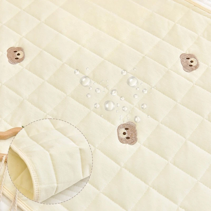 Cambiador impermeable de algodón transpirable con dibujos para bebé - imagen 4