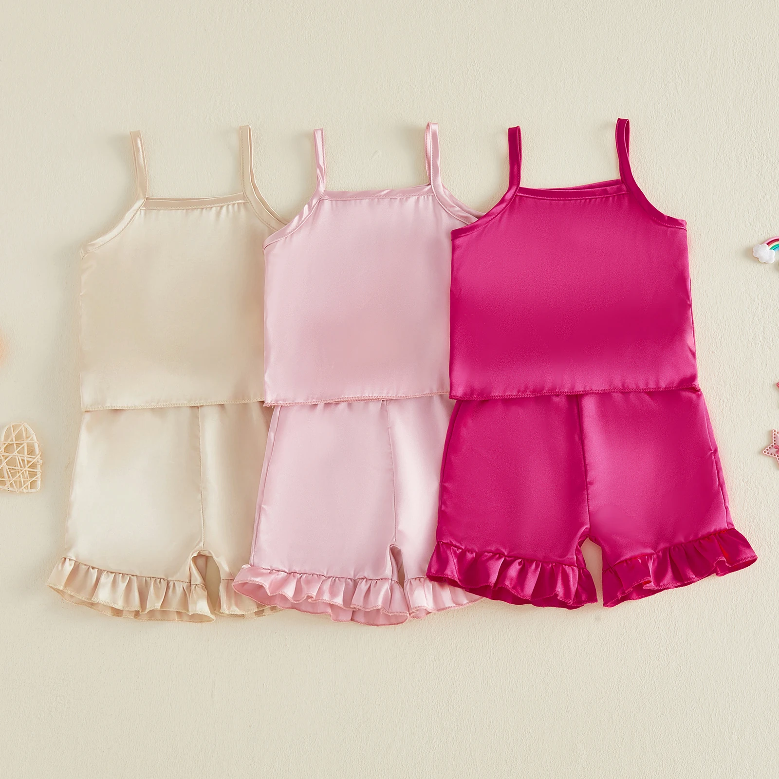 Conjunto de pijama de verano para niña: camiseta sin mangas y shorts - imagen 3
