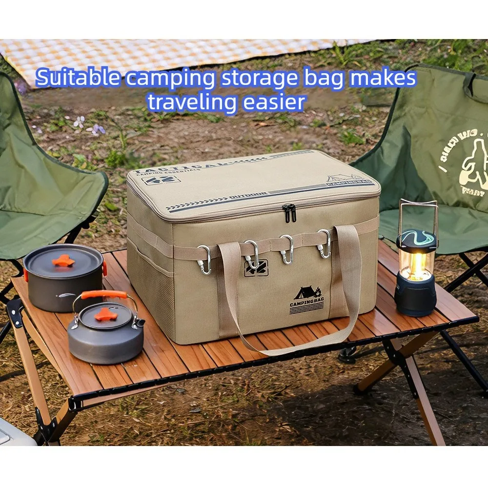 Bolsa de almacenamiento plegable para camping de lona 600D resistente - imagen 5