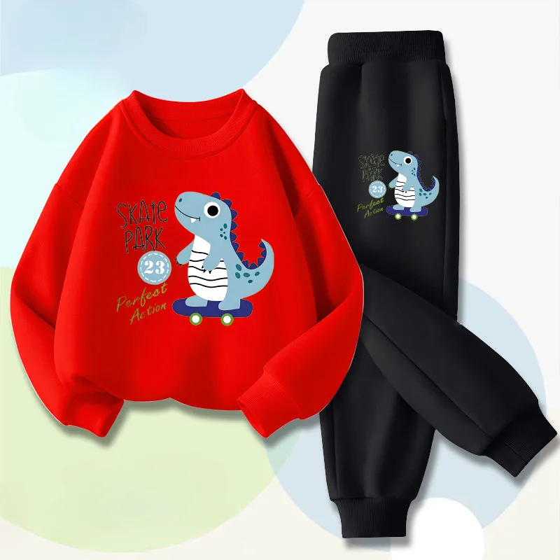 Conjunto niño de dinosaurio: pantalón largo y jersey - imagen 4