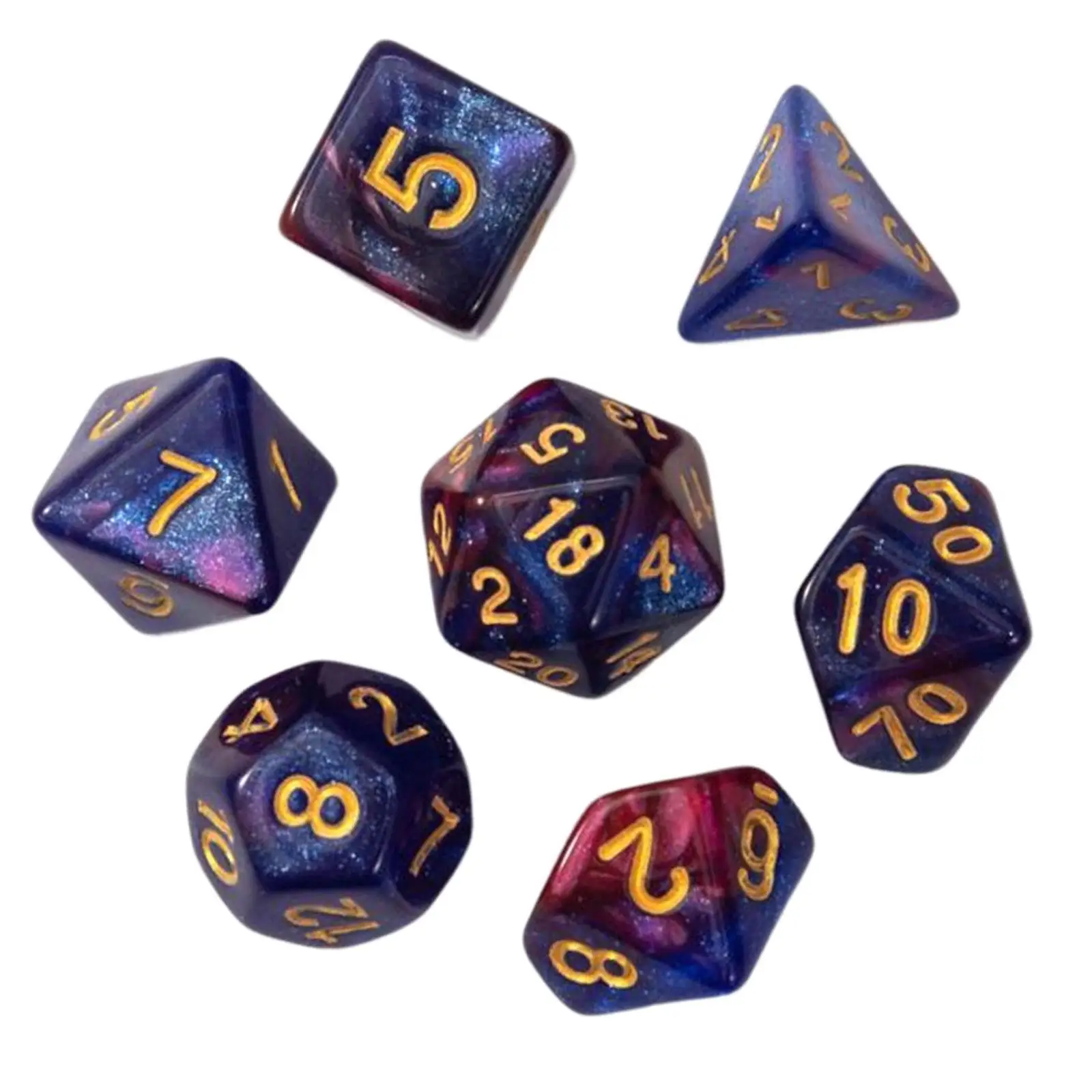 Dados poliédricos acrílicos de colores para juegos de mesa - imagen 3