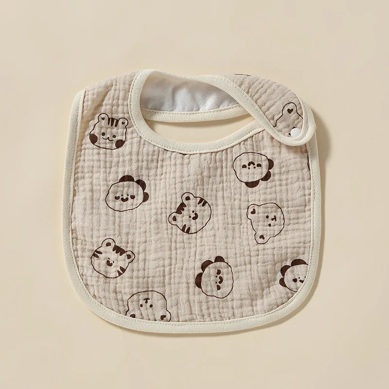 Babero impermeable de algodón para bebé con estampado divertido