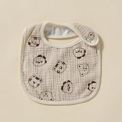 Babero impermeable de algodón para bebé con estampado divertido