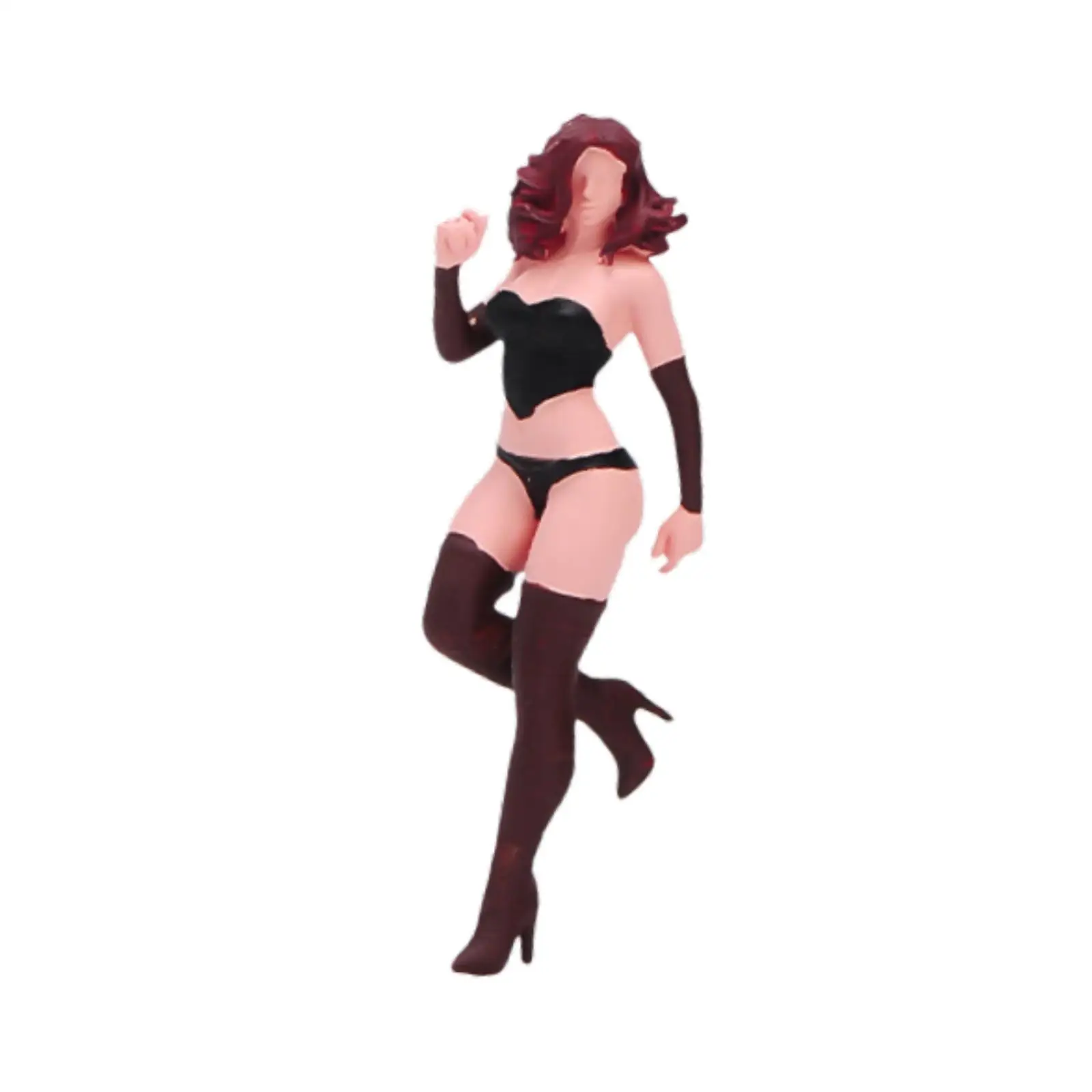 Figura bailarina de juguete con tacón alto para miniaturas - imagen 2