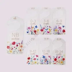 Tarjetas de hito para bebé con flores, para fotos y crecimiento