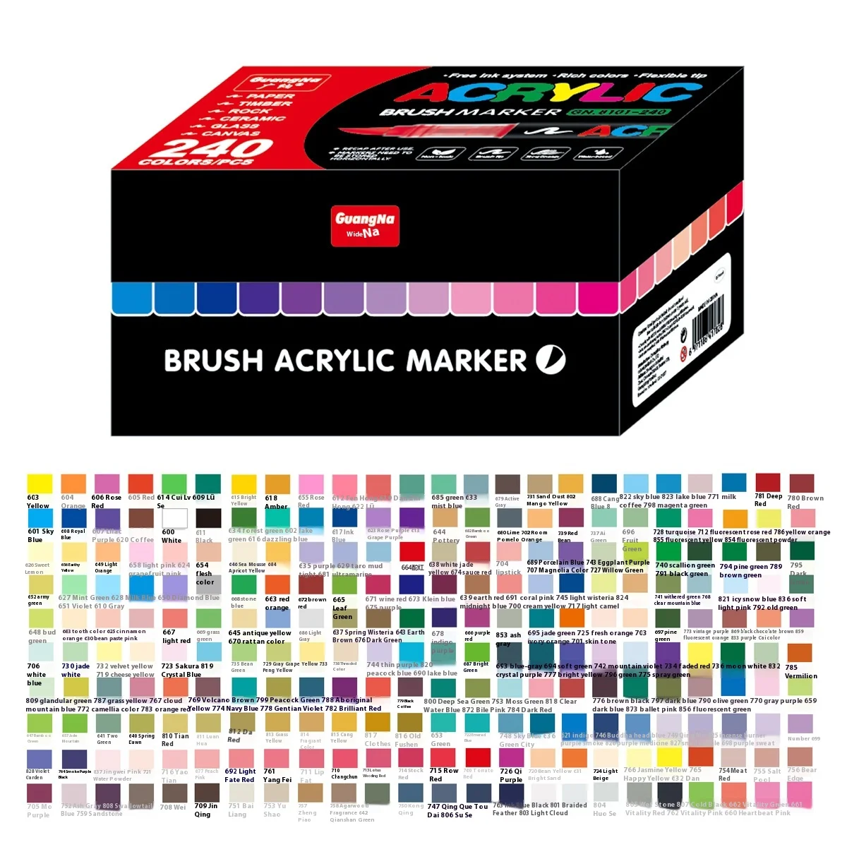 Set de pinturas acrílicas para niños con colores variados y pinceles - imagen 4
