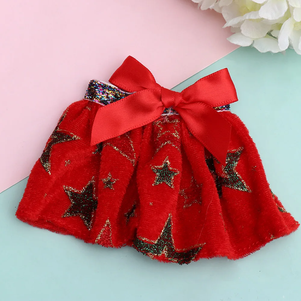 Vestido elfa Navideño para muñecas – Estrellas purpurina - imagen 3