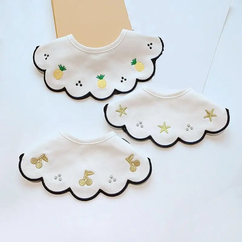 Baberos bandana impermeables de algodón para bebé – Redondos