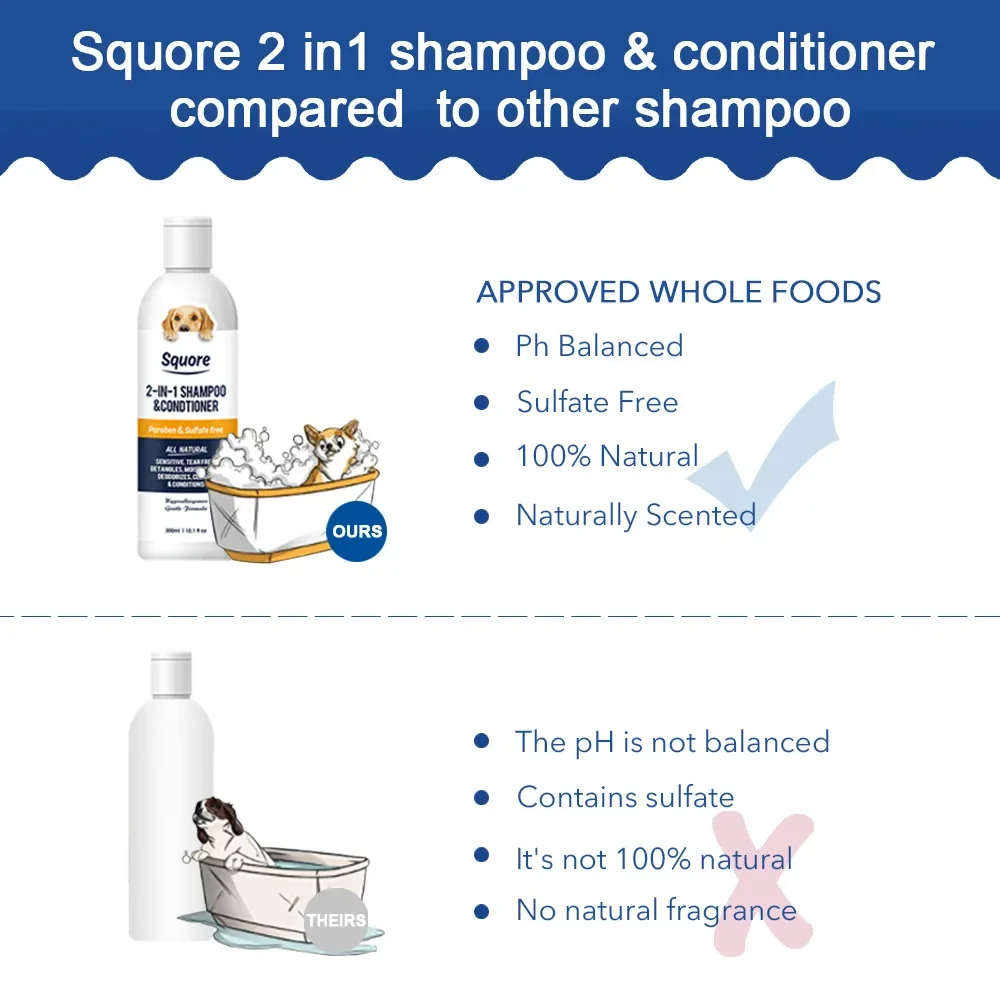Champú desodorizante 300 ml apto para mascotas