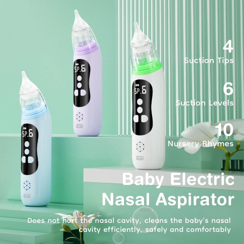 MAMIJOY Aspirador nasal eléctrico para bebé – 6 modos y música calmante