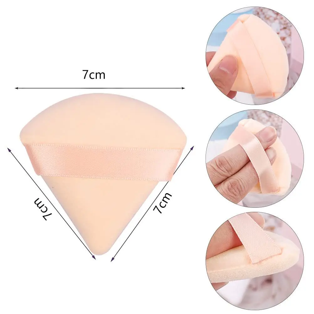 Esponja de maquillaje facial triangular suave para difuminar base