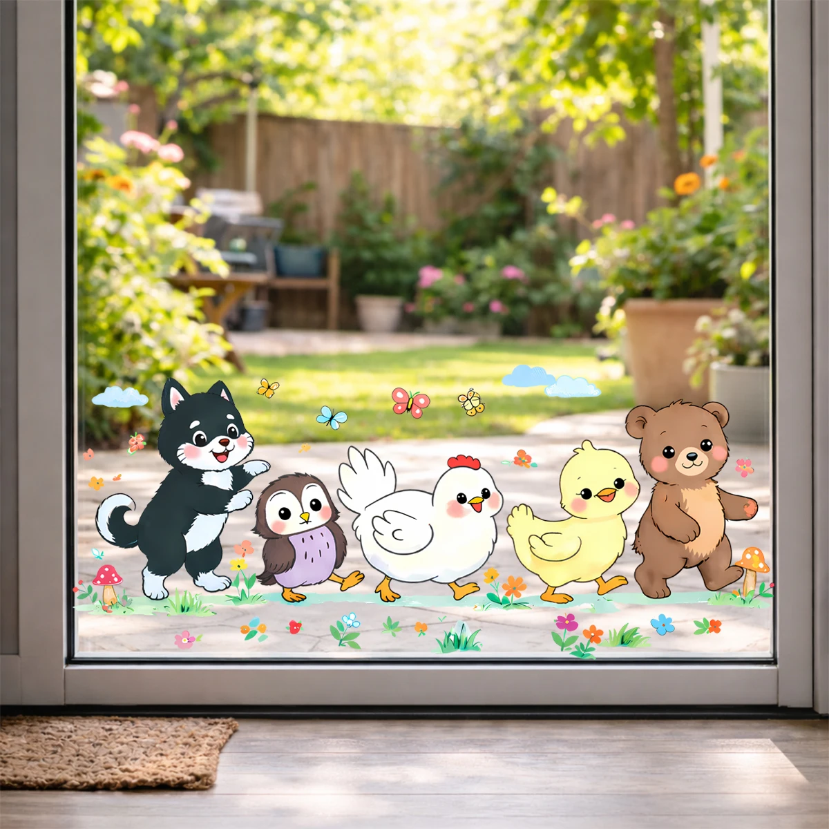 Pegatinas animales granja para ventanas cocina y muebles - imagen 4