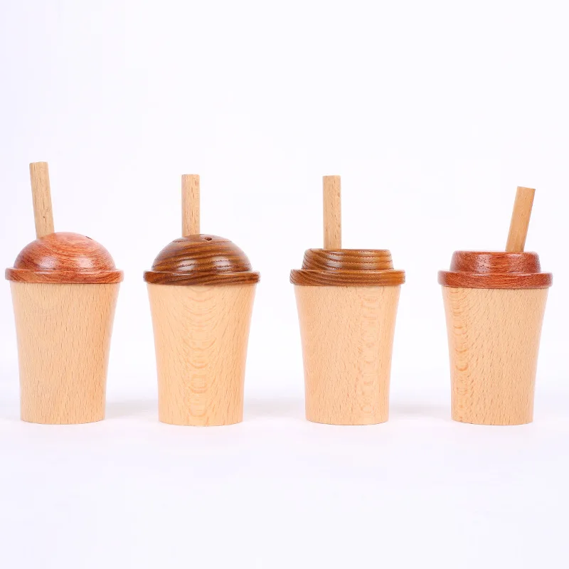 Portapalillos de madera con diseño taza para palillos - imagen 3